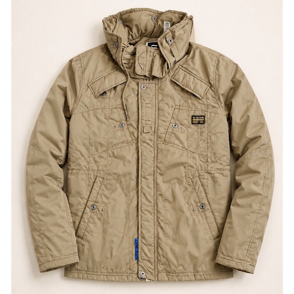 G-Star Raw Recolite Overshirt Jacket Mens M Khaki Utility Tactical Gorpcore GUC